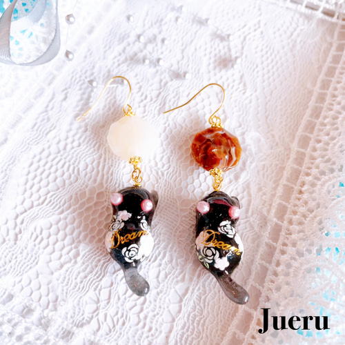 大人カラーの猫ちゃんピアス♡ ピアス（その他） 中止キャンセルOHI