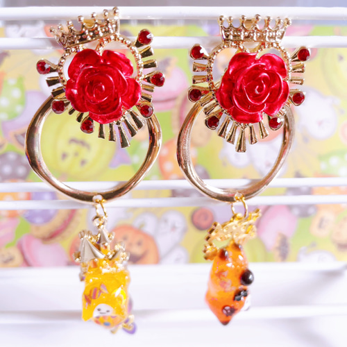 ☆Halloween猫ちゃんピアス☆C( ᜊº-° )ᜊ ☆Halloween猫ちゃん