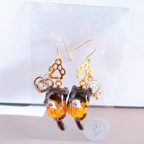 ☆Xmas猫ちゃんピアス☆A 京都発“ピアスのようなイヤリング”「ぴあり