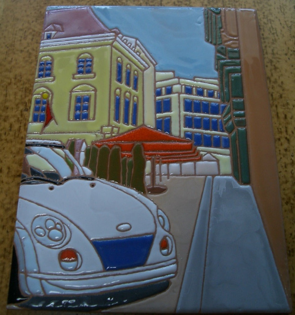 タイルアート『街角』 5枚目の画像