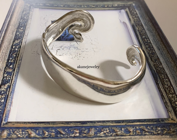 ボールパイソンシルバーバングル 5枚目の画像