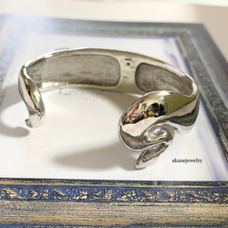 ボールパイソンシルバーバングル 4枚目の画像