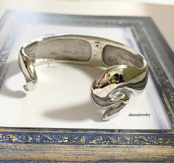 ボールパイソンシルバーバングル 4枚目の画像