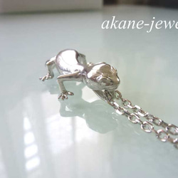 ヒョウモントカゲモドキのネックレス　シルバー製 3枚目の画像