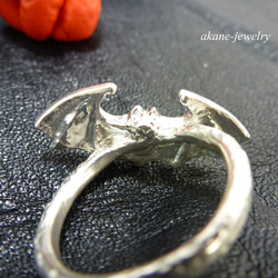 銀こうもりの指輪 8枚目の画像