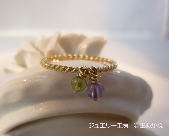 candy anniversary ring(K10PG） 2枚目の画像