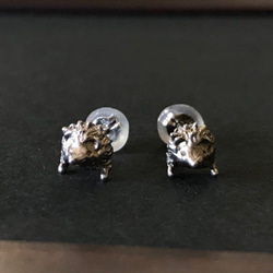 幸せを運ぶハリネズミのピアス 1枚目の画像