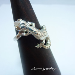 お目めがルビーヒョウモントカゲモドキの指輪 8枚目の画像