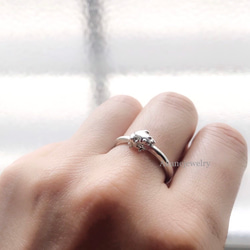 小さな小さなカエルの指輪　 4枚目の画像