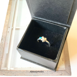 12月のカエルの指輪　小さなカエルとターコイズ 7枚目の画像