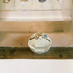 11月のカエル　ブルートパーズの指輪 3枚目の画像