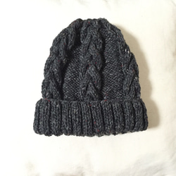 ニット帽 ツイード ボルドー×小豆色 ニット帽・ビーニー miTsume 通販