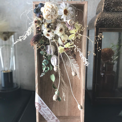 咲きこぼれるSpring flowers/ミルキーイエローMサイズ＊wood flame box・母の日母の日プレゼント 5枚目の画像