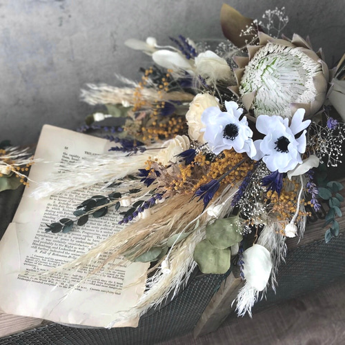 アネモネとミモザのブーケ&ブートニア♡ アネモネとミモザのブーケ&ブートニア♡