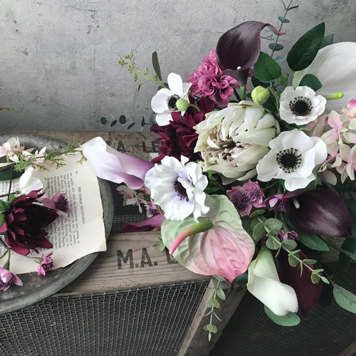 soui様オーダーページ・ブーケ＆ブートニア＆ヘッドパーツset ブーケ  