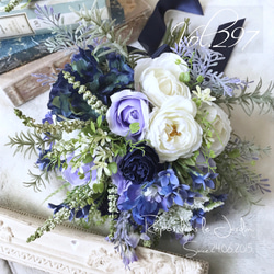 パームフラワー×パンパスグラスのカラフルドライフラワーブーケ