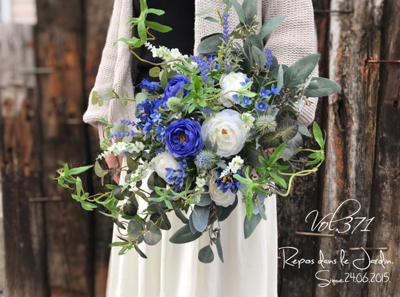 ラベンダー×ニゲラの爽やかなボタニカルクラッチブーケ＆ブートニアset  