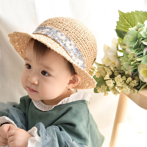 花びらブリムの麦わら帽子 帽子(ベビー・キッズ) Hana☆coco 通販 