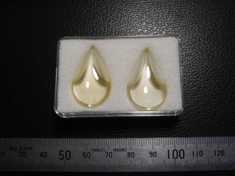 雫の影(ナチュラルシトリン)　小ペア