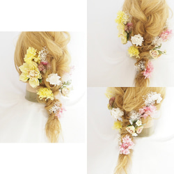 新作♡ダリアとイエローピンク紫陽花のヘッドドレス！！ 4枚目の画像