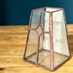 ステンドグラス フラワーベース3 花瓶　花器 インテリア　アンティーク ギフト 1枚目の画像