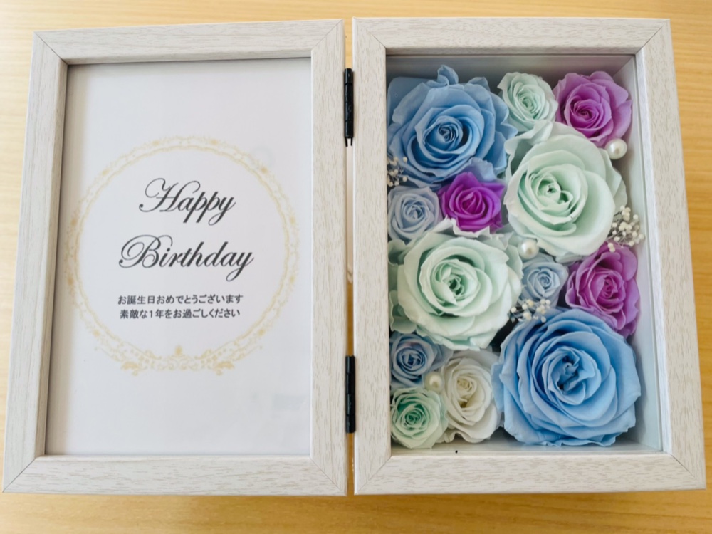 メッセージ、名入れ可能 ＊フォトフレーム ＊バラたっぷり