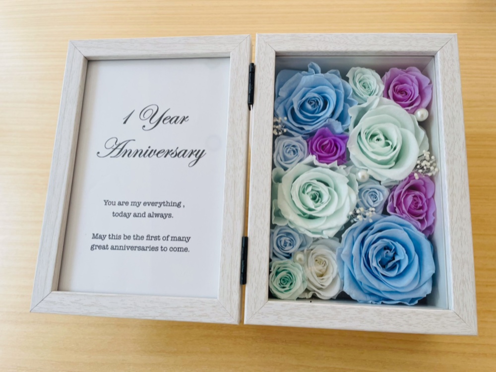 メッセージ、名入れ可能 ＊フォトフレーム ＊バラたっぷり