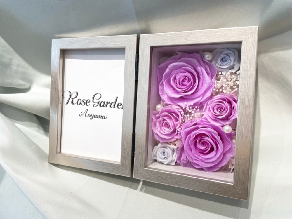 枯れないバラ＊フォトフレーム＊パープル