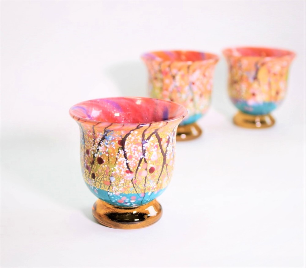 春の色ぐい呑「金彩」
