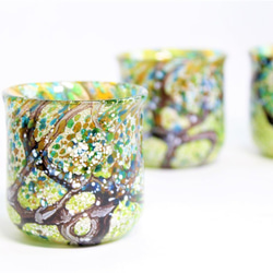 パート・ド・ヴェール おちょこ 藤色 ガラス作家 佐伯泰典作 おちょこ