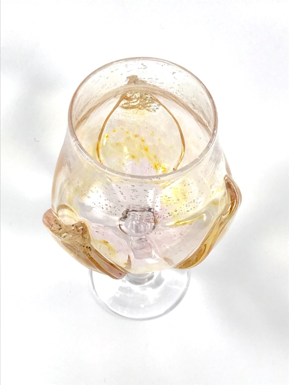 つぼみワイングラス（シルバーイエロー） 7枚目の画像