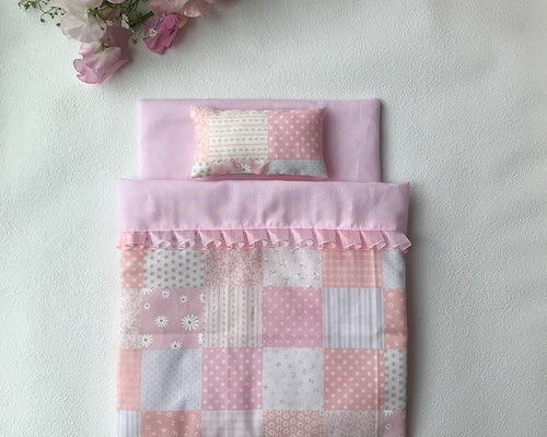 メルちゃん用お布団セット(レトロポップ) メルちゃん用お布団セット(レトロポップ) メルちゃんお布団セット春