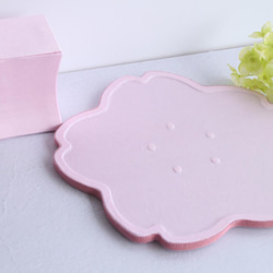 【カルトナージュ】桜のケーキスタンド　桜型　ピンク　モアレ　お菓子プレート　和菓子　小物置き 5枚目の画像