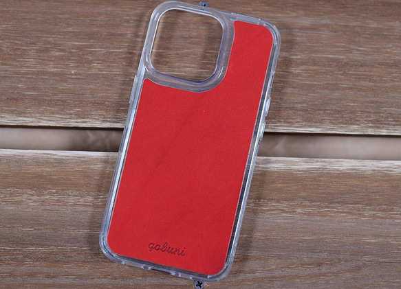 iPhoneケース スマホケース バンパーケース 本革 iphone13 12 11 Xs SE3 SE 「S1」Red 1枚目の画像
