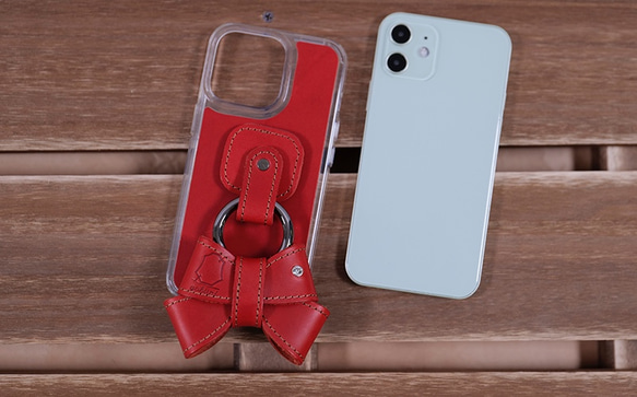 iPhoneケース スマホケース リボン 本革 クリアケース iphone13 12 11