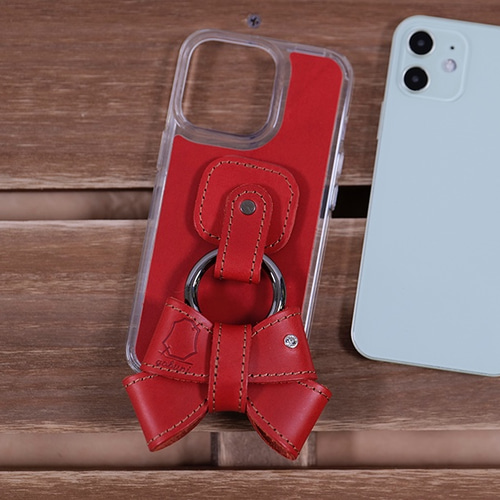 iPhoneケース スマホケース リボン 本革 クリアケース iphone13 12 11