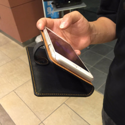 [iphone6/6s][S2OK Black] 義大利真皮 手帳型外殼 第7張的照片
