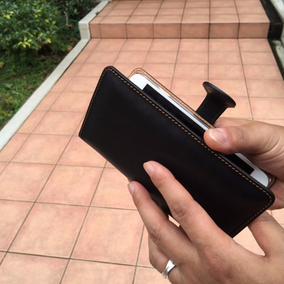 [Galaxy S7 edge][S2OK Black] 義大利真皮 手帳型外殼 第8張的照片