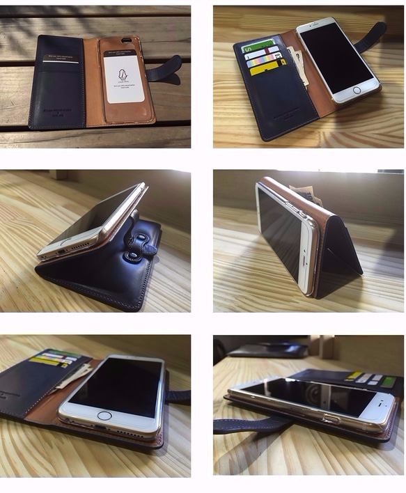 [iphone Xperia Z4][FBC001 Brown]イタリア本革 手帳ケース 7枚目の画像