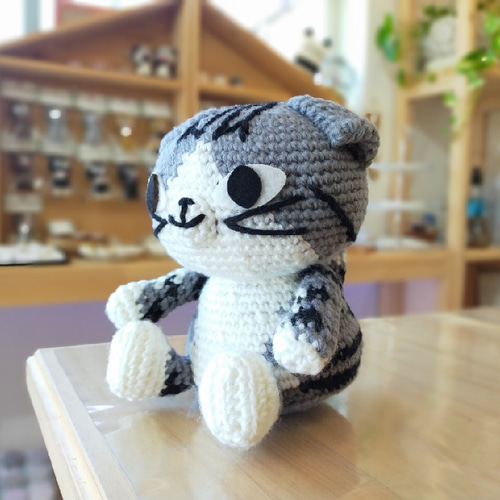 オーダーメイド】大きな猫のあみぐるみ あみぐるみ Kiito(きいと) 通販 