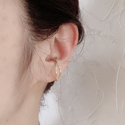 ❤️お得セット❤️  リボンゴールド　イヤーカフ　両耳用 5枚目の画像