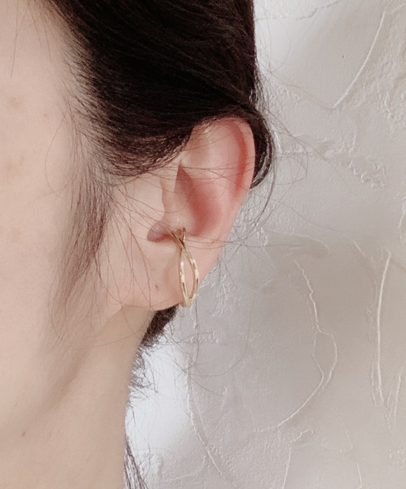 ❤️お得セット❤️  リボンゴールド　イヤーカフ　両耳用 5枚目の画像