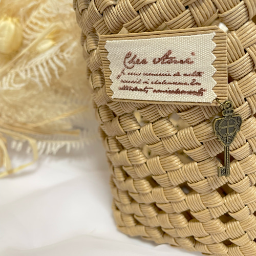 No.18 卓上ゴミ箱 クラフトバンド ダストボックス ナチュラル 茶色