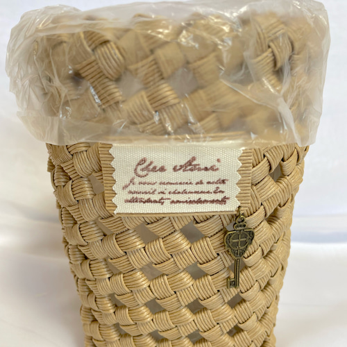 No.18 卓上ゴミ箱 クラフトバンド ダストボックス ナチュラル 茶色