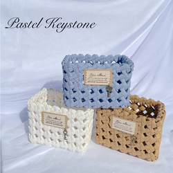 ハンドメイド ボックスサイズティッシュ 携帯ケース ⌘ 北欧・ブルー