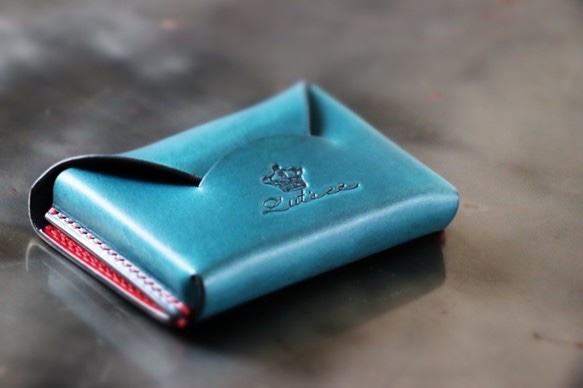 革の名刺入れ／オルテンシア　【名入れ刻印】【ギフト】【手縫い】