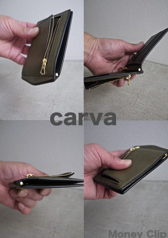 CARVA札ばさみ/グリージオ（グレー）moneyclip wallet 5枚目の画像
