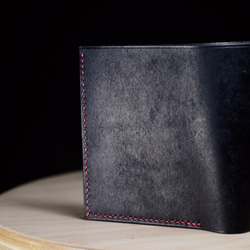 SPINA-コンパクト財布-  ブラック×パパベロ 3枚目の画像