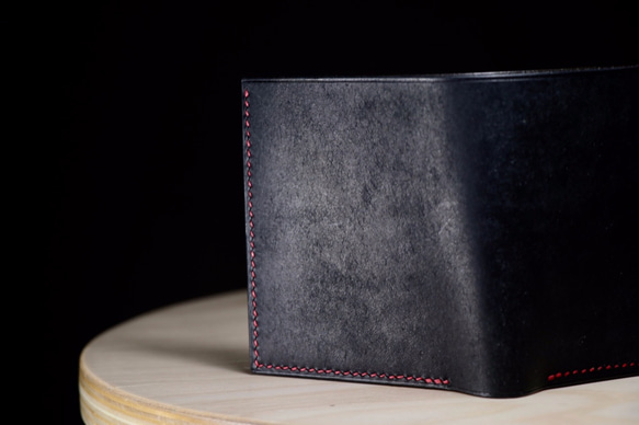 SPINA-コンパクト財布-  ブラック×パパベロ 3枚目の画像