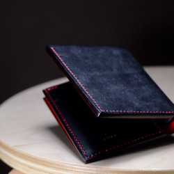 SPINA-コンパクト財布-  ブラック×パパベロ 8枚目の画像